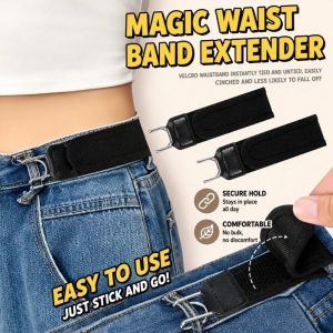 Buckle-Free Velcro Waist Tightener for Women Adjustable Elastic Belt To Reduce Jeans Waist Size