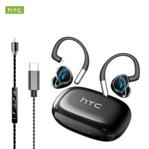 HTC NE81 3 in 1 Bluetooth Earbuds In Ear Ear Hook Wired Sound Card Mode Real Time Ear Return Built in Sound Card Bluetooth 60 HiFi Sound Wireless Earphones
