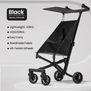 Lightweight and Compact Coast Rider Stroller with Canopy One Hand Easy Fold Soft Ride Wheels Lightweight Stroller