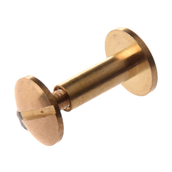 10x Arc Solid Brass Button Stud Screw Nail Screw back Leather Rivet ...