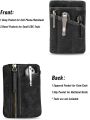 Sayram SP6 EDC Pouch, Waxed Canvas Compact Pocket Organizer, EDC Pocket Pouch for Men, Zippered Pocket Pouch,EDC Organizer for Everyday Carry, Multitool Organizer Pouch (Oil Wax Black). 