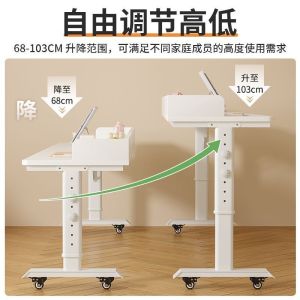 Desk bedside computer desk simple study desk for two people wall mounted mobile lift workbench bedside lazy person cross bed table