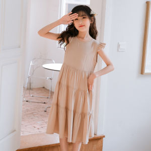 2024 New Summer Spring Maxi Long Teen Kids Dresses For Girls Sleeveless Dress Princess Big Girl Baby Party Mesh Patchwork Clothing 2-16 years Dress Autumn