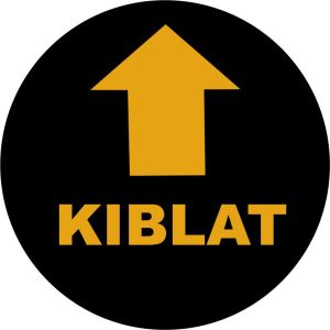 SIGN BOARD TULISAN PETUNJUK KIBLAT BAHAN AKRILIK TAHAN AIR