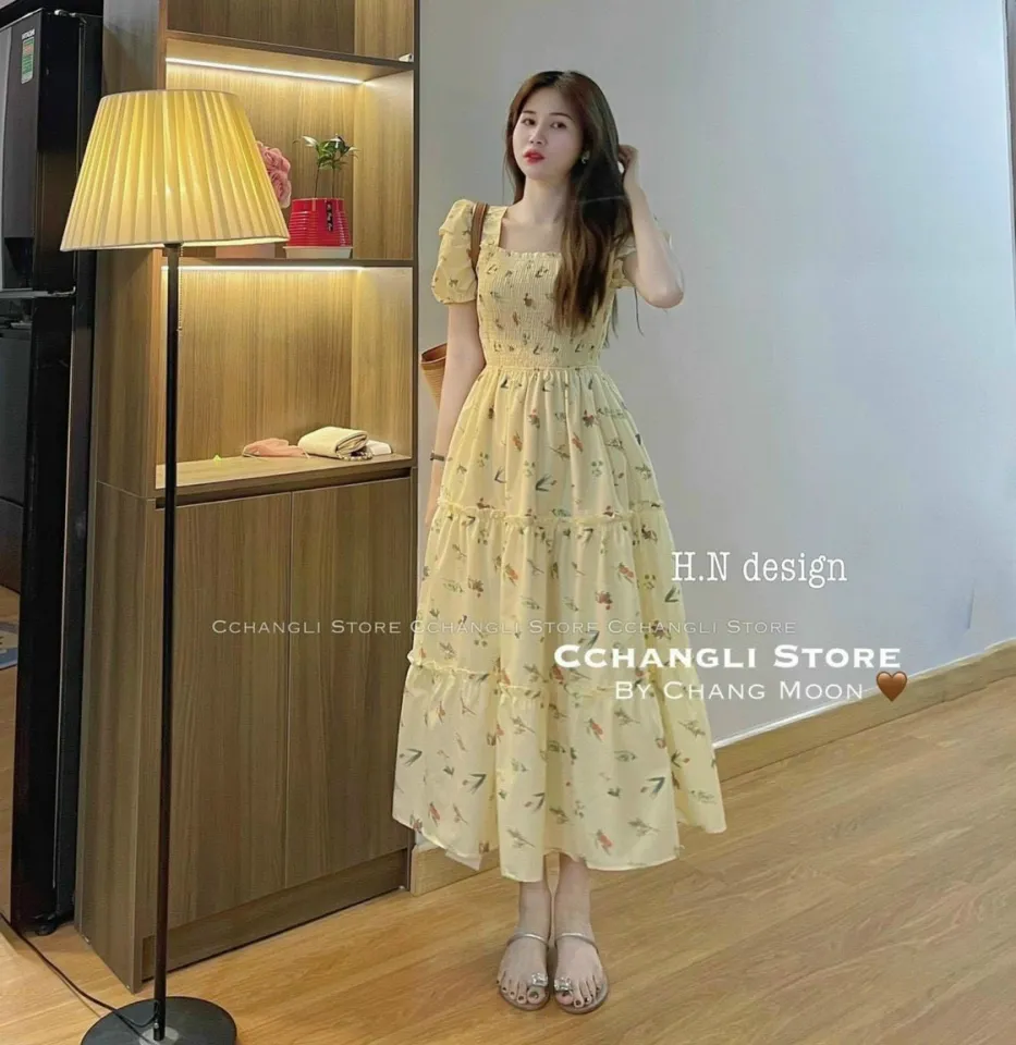 New Sales 2024] HOÀN TIỀN 15% - Đầm lụa hoa nhí tay pồng phong cách vintage  mùa hè ngọt ngào váy tiểu thư tay phồng Hàn Quốc thanh lịch | Lazada.vn