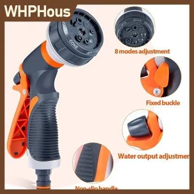 WHPHous Áp lực cao vườn vòi phun vòi phun 8 chế độ phun tưới cỏ đa chức năng rửa xe nhiệm vụ nặng nề cầm tay vật nuôi tắm
