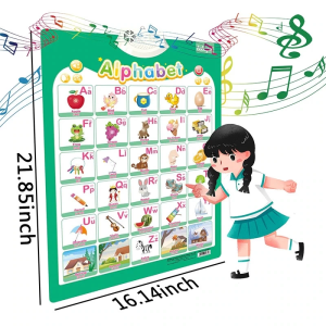 Childrens Educational ABC Sound Charts - Interactive English Alphabet & Numbers Poster for Toddlers
