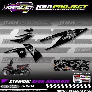 Striping Sticker Revo Absolute Medusa - Stiker Lis Variasi Revo 2010-2013 Desain Racing H.22