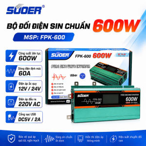 Bộ đổi điện sin chuẩn Suoer 12V/24V 600W MSP: FPK - 600