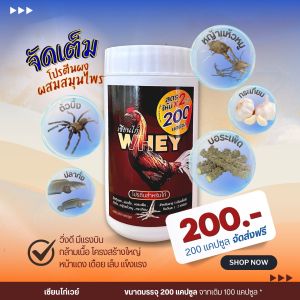 #เซียนไก่เวย์ #มาแรง #สูตรใหม่ x2 สำหรับไก่สายพันธุ์นักสู้ทุกชนิด 100 แถม 100 (ของแถมอยู่ในกระปุก) ส่งฟรี