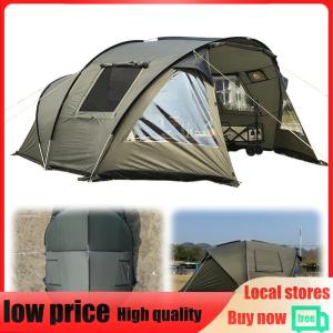 Camping Tents Tunnel Tent 210T Taffeta with Screened Porch Winter Camping Tent for Bikepacking/Motorcycle Hiking Mountaineering