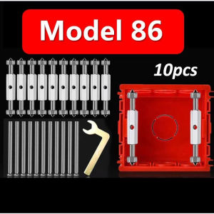 10PCS High-Quality 86mm Metal Box Repair Kit with Wrench - New Durable Wall Box Fixing Support Rods