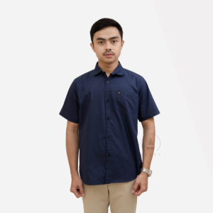 ALARY - Kemeja Lengan Pendek Pria Elio Navy