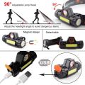 Multifunctional Waterproof  LED Headlamp XPE + COB USB Rechargeable Headlight Head Torch Head Lamp. 