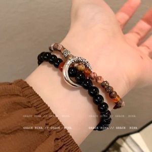LL Fashion Natural stone safety buckle bead Bracelet B34732