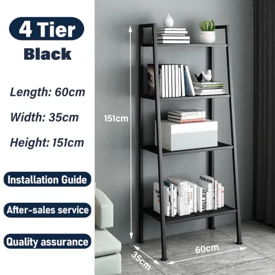 5Tier Shelves Kitchen Rack Display Bookshelf Storage Ladder Home Living Room Shelf Rak Buku Penyimpanan Rak Besi 置物架 架子