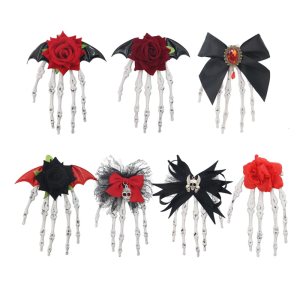 1PC Unique Skeleton Hand Hair Clip Practical Plastic Hairpin Comfortable Wear For Cosplay Parties And Daily Use