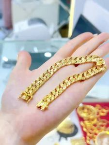 {loại 1} Lắc tay xích chạm nhỏ khoá hộp khắc ký hiệu Kami trang sức sỉ LXMNC69