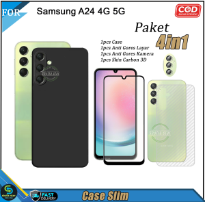 Paket 4in1 Case Samsung A05s A05 A24 4G 5G A34 5G A54 5G A14 M14 A13 5G A04 A04s Soft case Slim