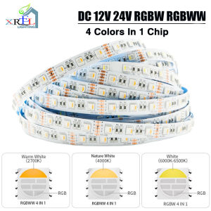 Highlight 5M RGBW RGBWW 4 IN 1 Led Strip 5050SMD 60/96Leds/m Flexible Light Ribbon Tape DC12V/24V LED Tape Rope Ribbon Lighting