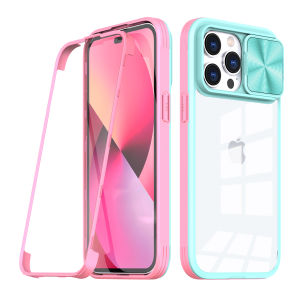 360 Degree Full Body 3 in 1 Front and Back Side Protection Case HD acrylic & soft edge TPU & PC for Apple iPhone14 14Pro 14 Plus 14Pro Max iPhone12 12 iPhone12 Pro Max iPhone13 13Pro 13Pro Max iPhone14 Pro Max Hight Quality(SG Ready Stock)