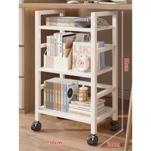 Movable Book Shelf Rack Cabinet Movable Book Shelf Rack Storage Movable Book Shelf Rack Cabinet Public Room Data Cabinet Children with Wheels Trolley 书架