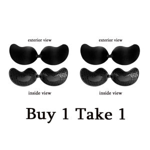 Gypasy【Buy1 Take1】2Pcs Reusable Silicone Bust Nipple Cover Pasties Stickers Mango Breast Self Adhesive Invisible Lift Tape Push Up Strapless Bra
