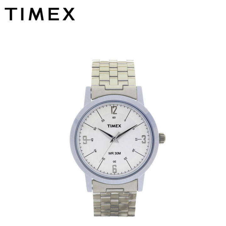 Timex T1 Series Silver Stainless Steel Analog Quartz Watch For Men