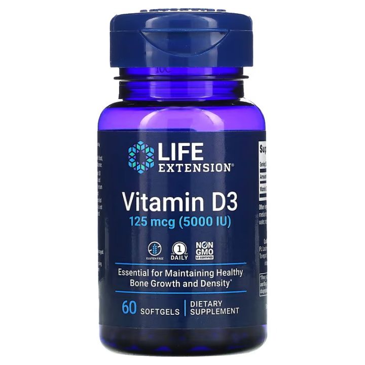 Vitamin D3, 125 Mcg (5,000 Iu), 60 Softgels 