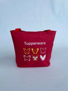 Tupperware New Delight Butterfly lunch bag (zipper bunga es)