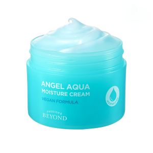 BEYOND Angel Aqua Moisture Cream (5.1 fl oz) - Vegan Cooling Face Gel Moisturizer - Soothing Cica Hyaluronic Acid & Panthenol - Lightweight Hydrating Sleeping Mask - Korean Skincare