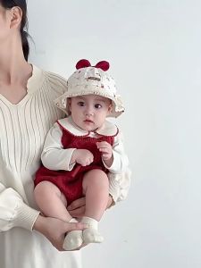 Baby Girl Fisherman Hat Adjustable Sun Hat Princess Style Infant Outdoor UV Protection Cap