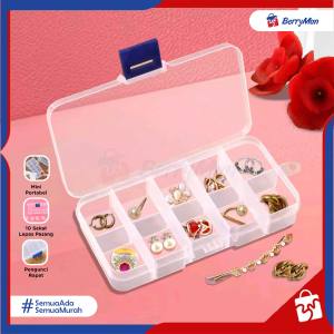 KOTAK PENYIMPANAN PERHIASAN ANTING - Kotak Obat Multifungsi Transparan