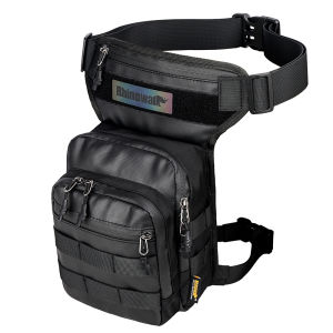 Rhinowalk Motorcycle Leg Bag Multifunction 3L Large Capacity Moto Waist Bag Thigh Hip Waist Bag Messenger Bag Travel Commuter Storage Cell Phone Tool Wallet Motorcycle Accessories