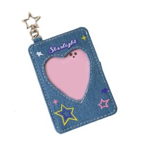Đáng yêu phim hoạt hình photocard chủ với Keychain phim hoạt hình cánh ảnh tay áo ID Ngân hàng tín dụng hộp đựng Hộp bảo vệ Quà Tặng