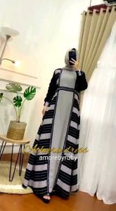 27gadih gamis motif aswan knite terbaru kekinian amore by ruby edisi athera dress