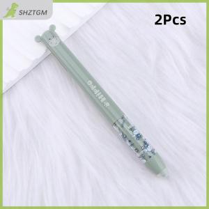 【SHZTGM】 ปากกาลบได้อเนกประสงค์2ชิ้นปากกาเจลสีหมึกสองชั้นดีไซน์รูปสัตว์ปากกาเจลแห้งเร็ว