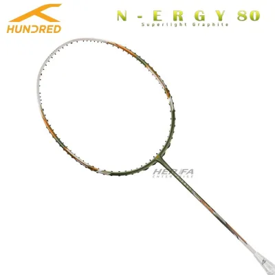 HUNDRED N-ERGY 80 4U 84grams Badminton Racket Max Tension 32lbs Attack Racquet