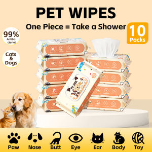 【20 Packs】Pet Wipes 80pcs Per pack Dog Cat Wipes Multifunctional Grooming For Cleaning (Non-Alcohol)