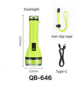 Diving Flashlight Professional Waterproof Rechargeable Led Flashlight Outdoor Diving Camping Fishing QB-646 QB-656