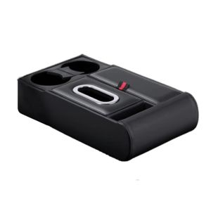 TEENI PU leather Car Armrest Cushion Luxury Multifunctional Armrest Heightening Pad Portable With Tissue Box Car Elbow Support Pillow Car Interior