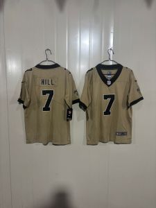 In-stock childrens clothing NFL New Orleans Saints 7 # HILL Embroidered Football Jersey European and American Style