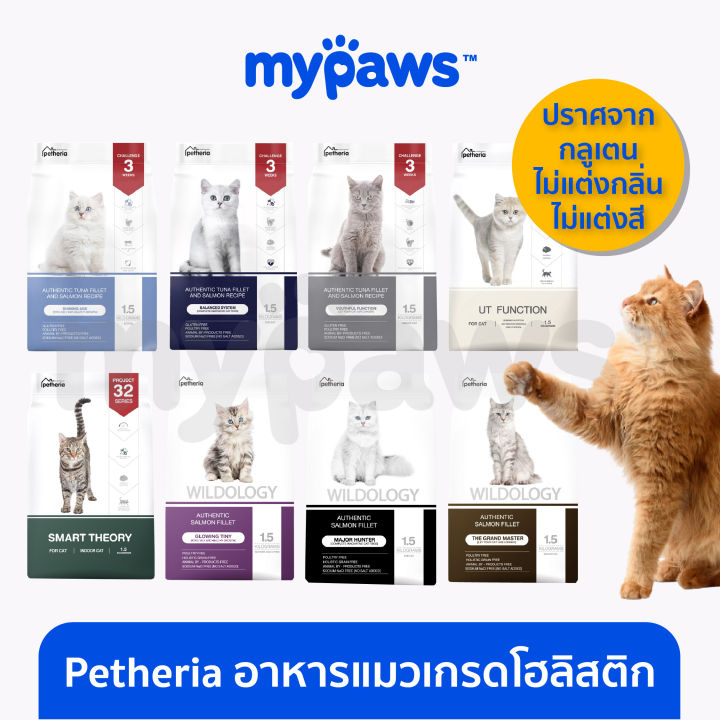 Petheria My Paws อาหารแมวโฮลิสติก ลดขนร่วง