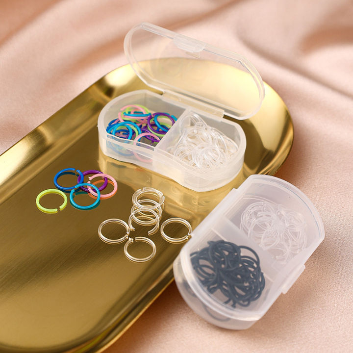 Plastic Ring Earrings 6MM Surgical Steel Blue Double Spiral Nose