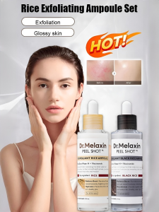 Exfoliating Black Rice Ampoule Set Face Body Peeling Soft Set Rice Black Rice Bottle Ampoule