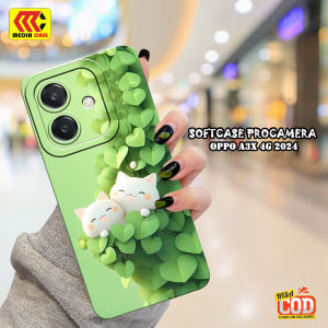 Case Hp OPPO A3X 4G 2024 Terbaru Motif Kartun Lucu Casing Silikon Softcase Skin TPU Pro Camera