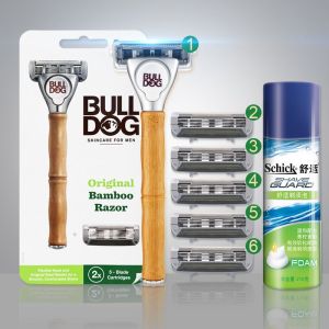 Schick Chó Pit Bull Thoải Mái 5 Dao Cạo Lớp Dao Cạo Râu Thủ Công Nam Sinh Viên Cạo Râu Môi Dao Cạo Râu