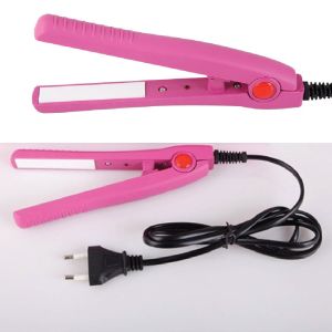 HD-768 Mini Hair Straightener Ceramic Plate Flat Iron - Temperature Control, Fast Heat Up, Super Straight Styles - White Ceramic