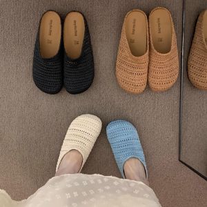 Thick-soled Bohemian Women Wear Spring and Summer Vacation Slippers with A Toe Toe and A Half-slipper