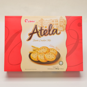 Bánh Cracker Atela vị Mè đen Giòn - Bánh kẹo Libra